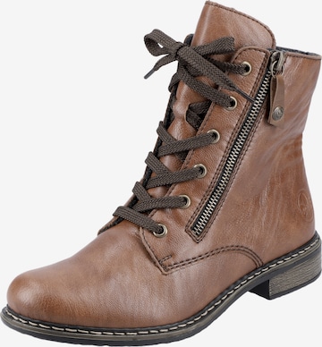 Bottines à lacets Rieker en marron : devant