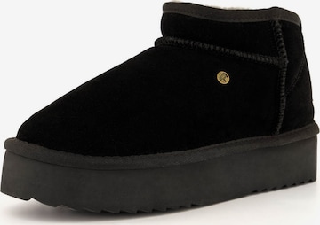 Boots 'Durack Plateau' Warmbat en noir : devant