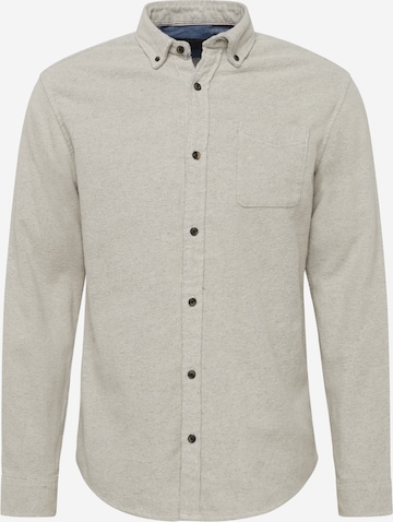 JACK & JONES Button Up Shirt 'WALTER' in Grey: front