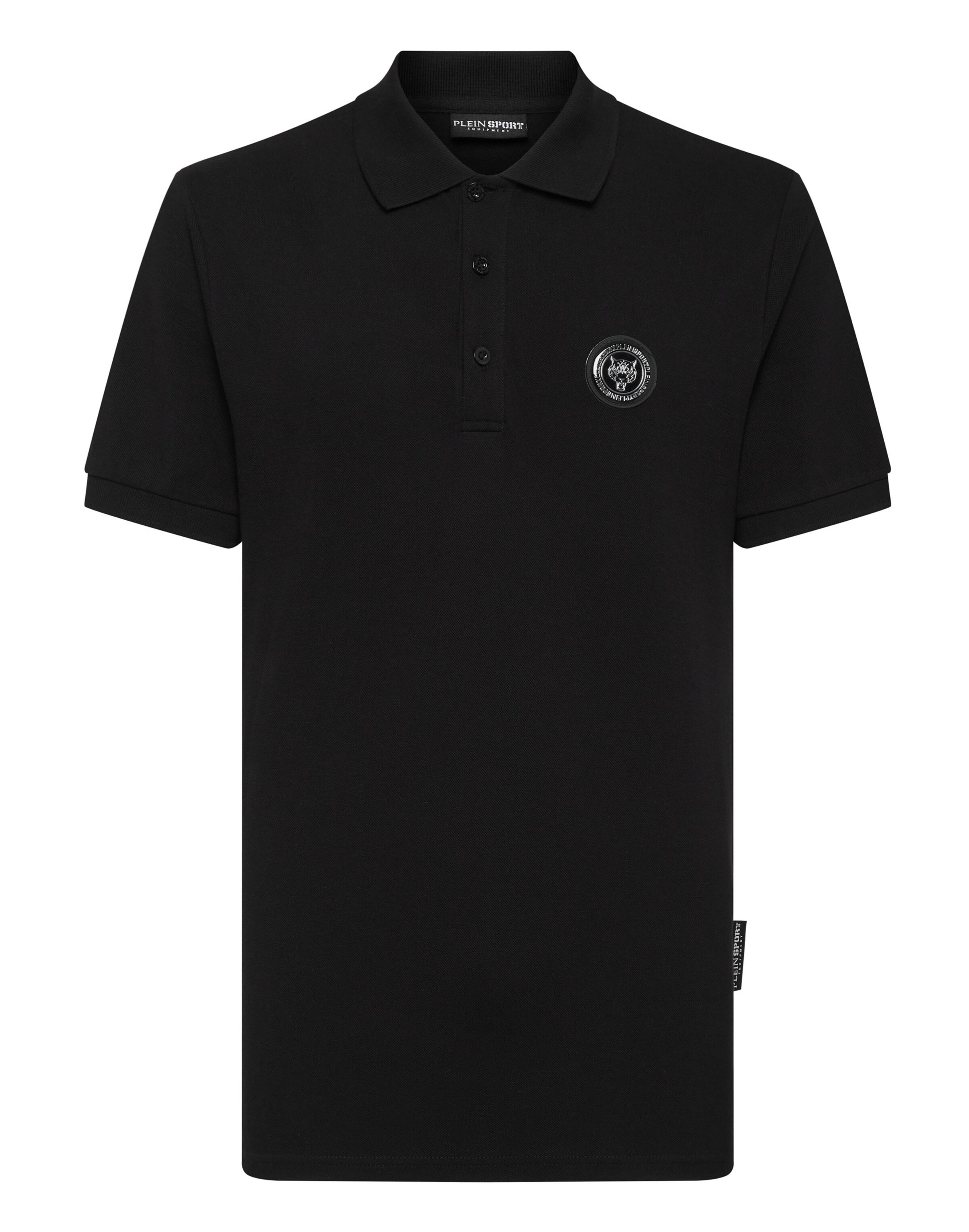 Plein Sport Poloshirt 'Thunder Tiger' in Schwarz: Vorderseite