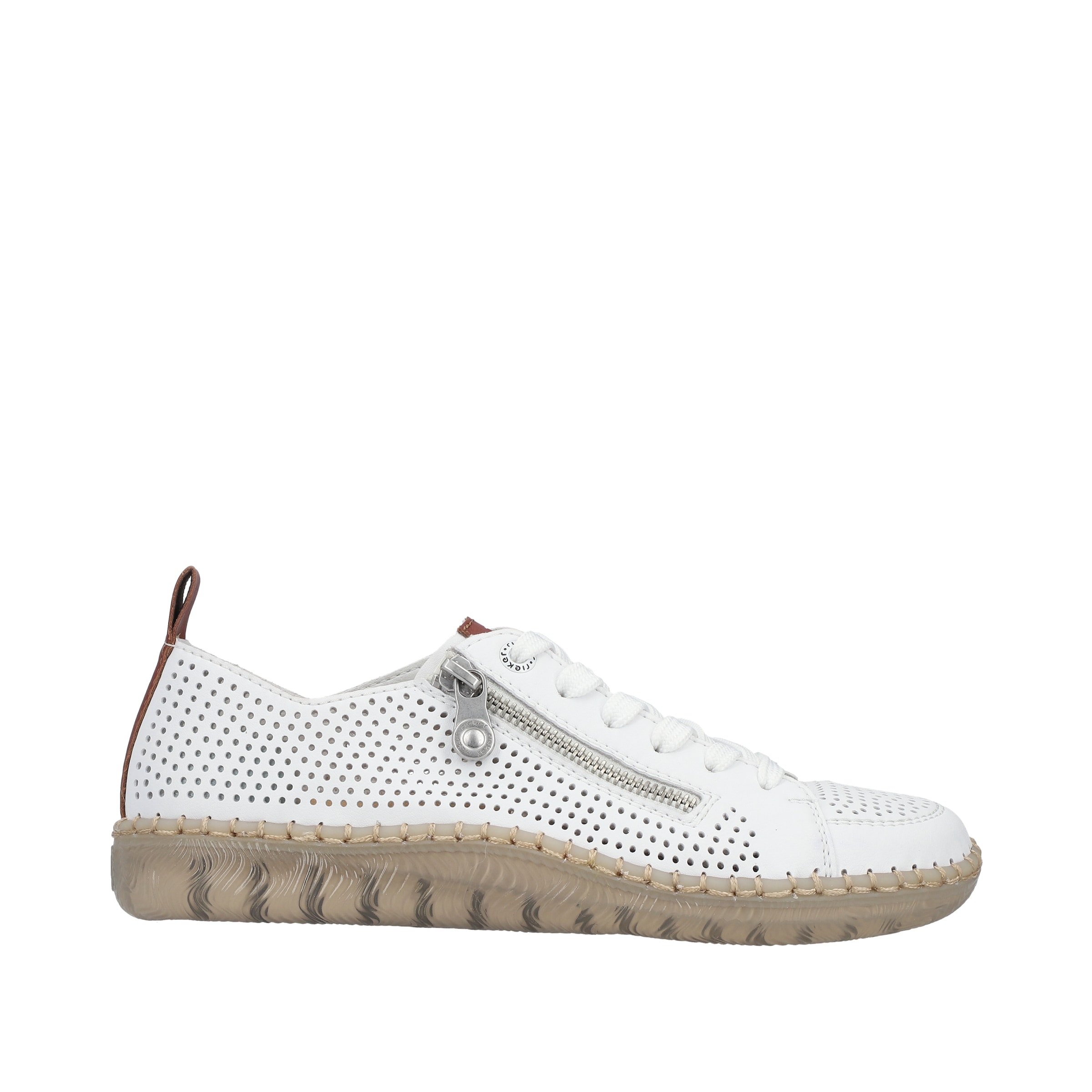 Chaussure à lacets Rieker en blanc