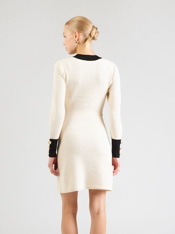 Derhy Πλεκτό φόρεμα 'CLEMENCE' σε λευκό