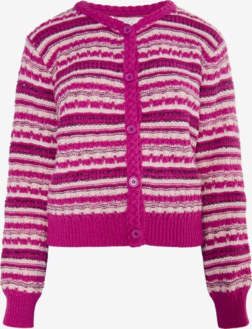 Cardigan IZIA en rose : devant