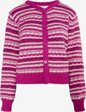 Cardigan IZIA en rose : devant