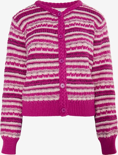 Geacă tricotată IZIA pe roz / negru / alb, Vizualizare produs