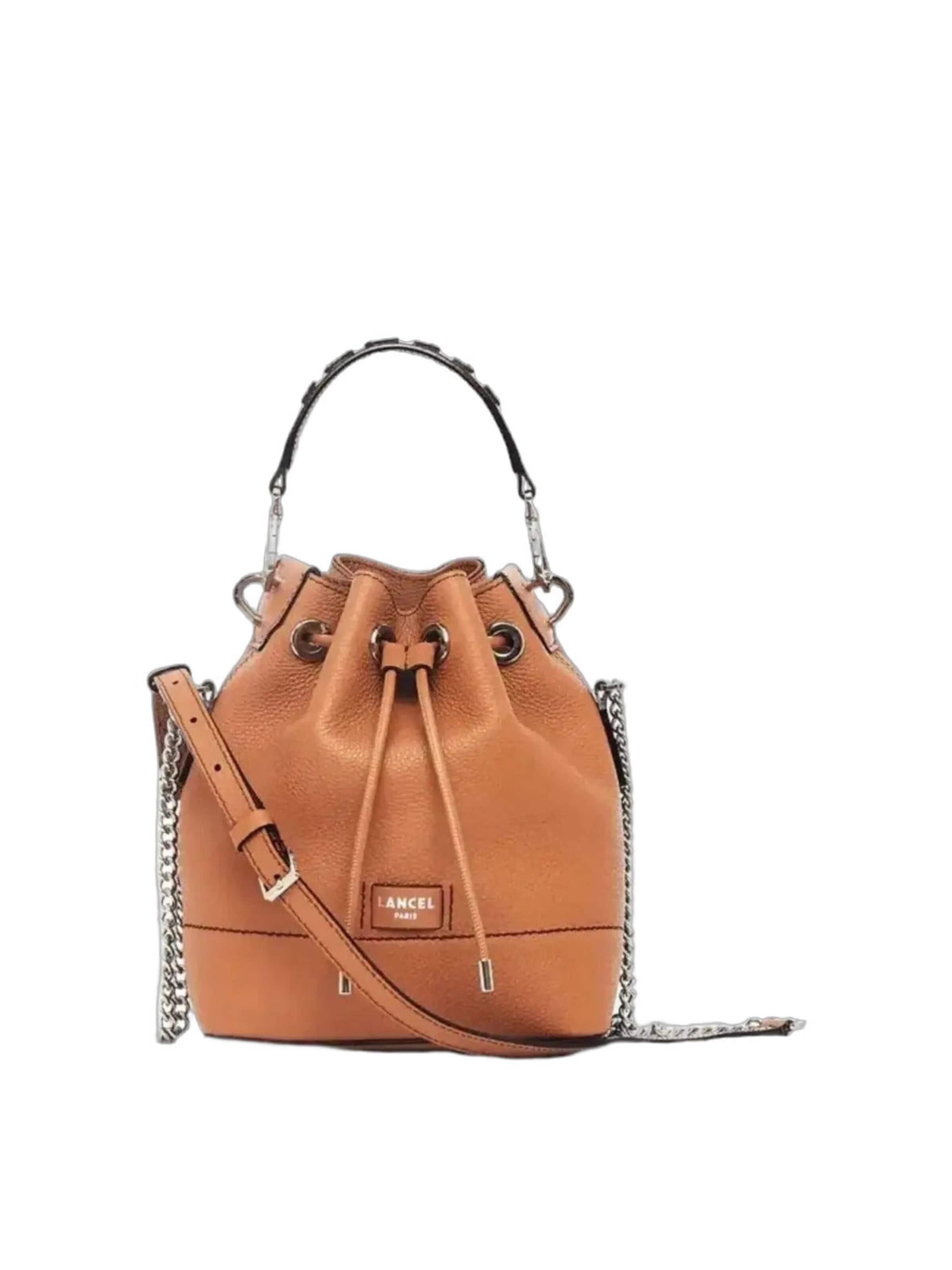 Poche ventrale 'Lancel Sac Seau S Ninon Camel' Lancel en marron : devant