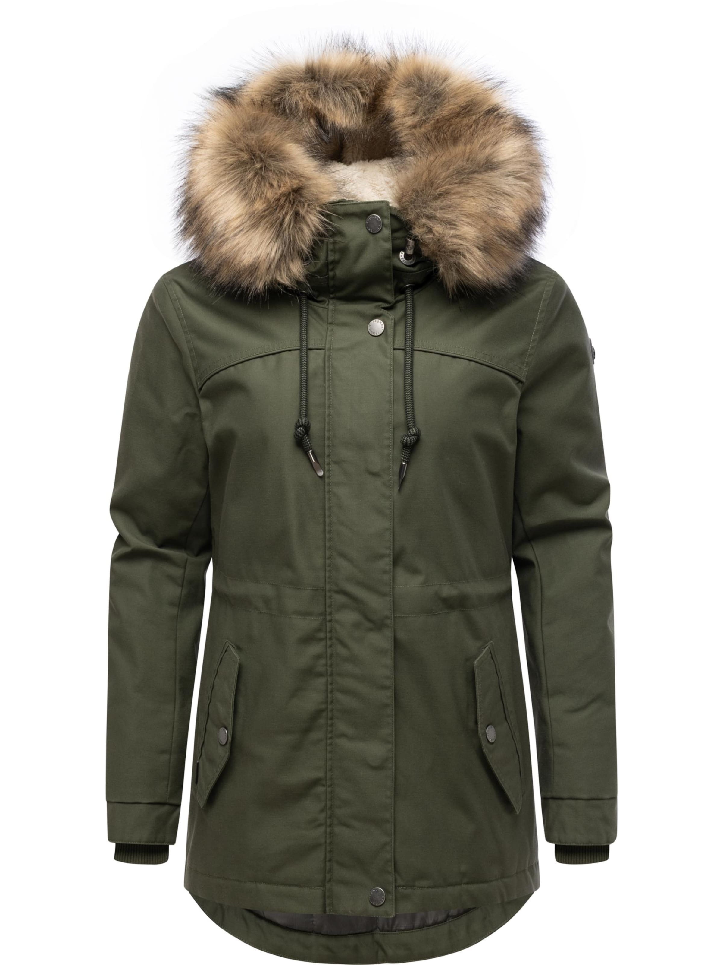 Ragwear Зимняя парка 'Tawny Short' в Зеленый: спереди