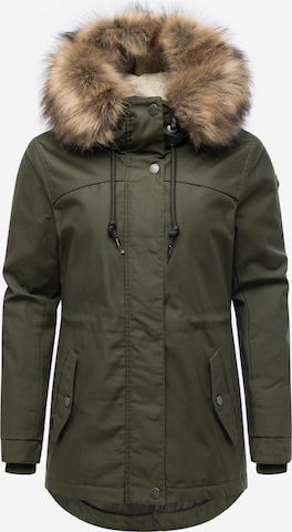 Ragwear Parka zimowa 'Tawny Short' w kolorze zielony: przód