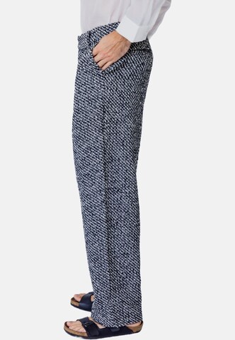 Justin Cassin Loose fit Pleat-Front Pants 'Harris ' in Blue