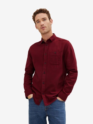 TOM TAILOR Regular Fit Hemd in Rot