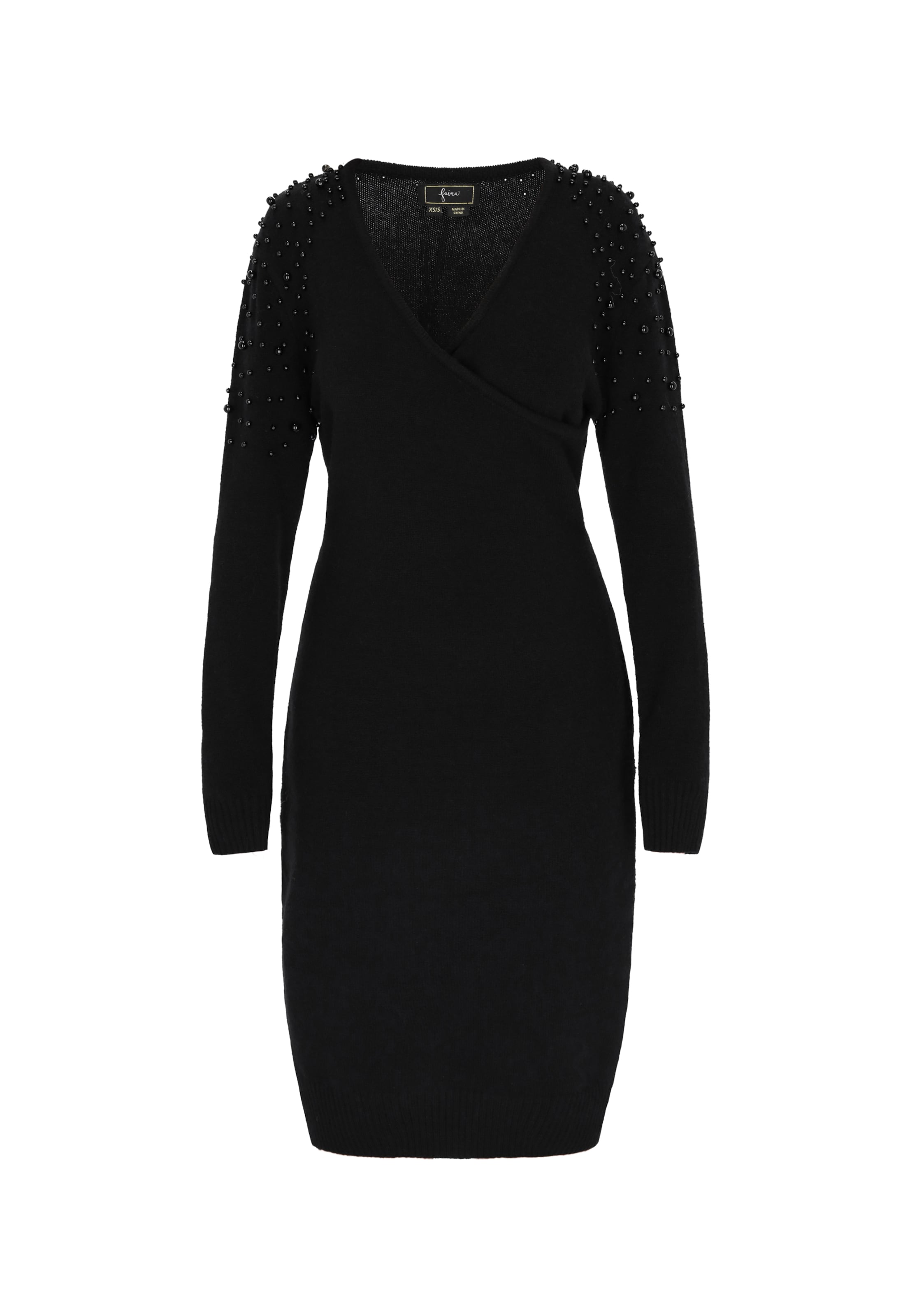 faina Kötött ruhák 'Fashion Look' - fekete: elől