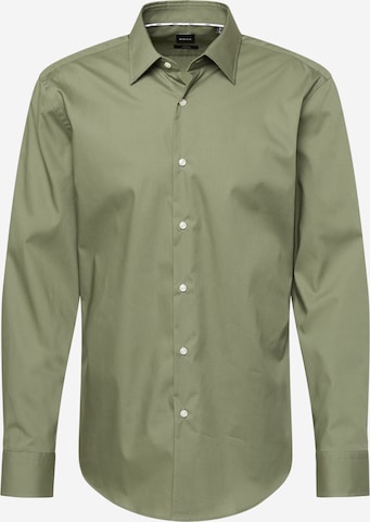 Chemise 'H-Hank' BOSS Black en vert : devant