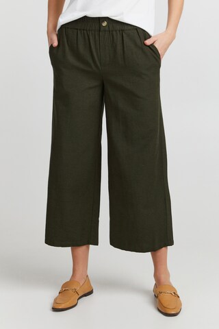 Fransa Wide leg Chino 'FRFAMADDIE' in Groen: voorkant