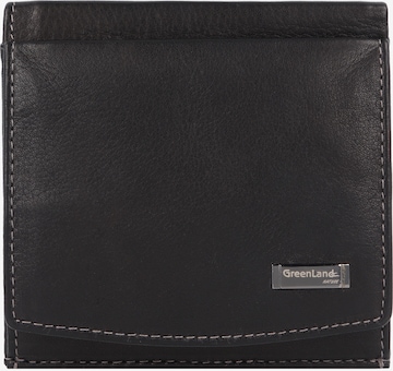 Greenland Nature Wallet in Black: front