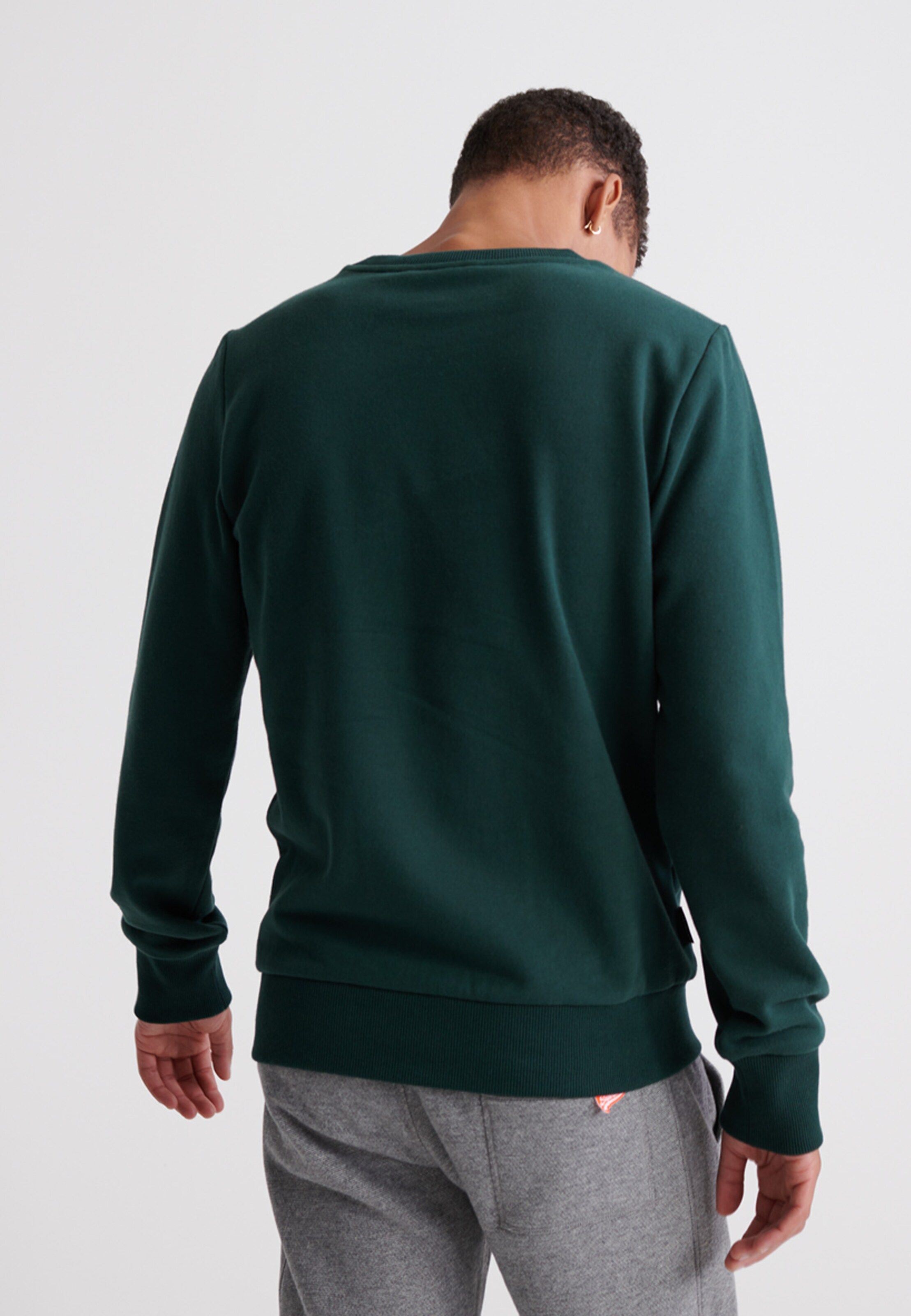 Männer Große Größen Superdry Sweatshirt in Smaragd - PM08348