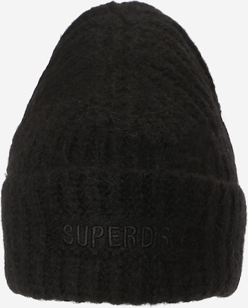juoda Superdry Megzta kepurė 'Essential'