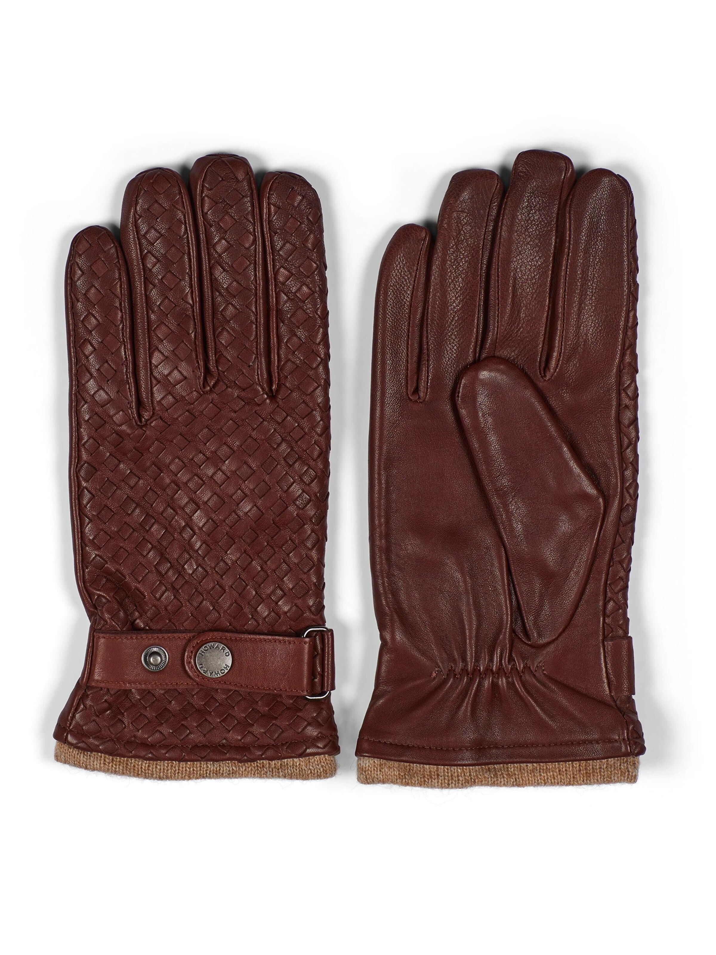 Howard London Fingerhandsker 'Axel' i brun: forside