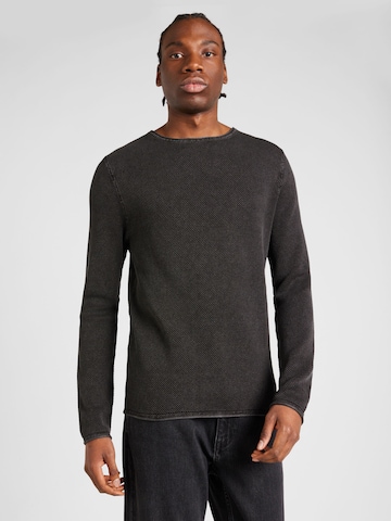 QS Sweter w kolorze czarny: przód