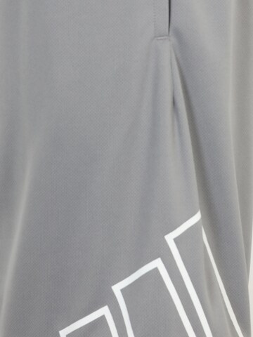 ADIDAS PERFORMANCE Loose fit Workout Pants 'Big Logo' in Grey