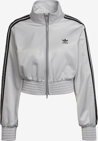 ADIDAS ORIGINALS Zip-Up Hoodie 'Classics High-Shine' in White: front