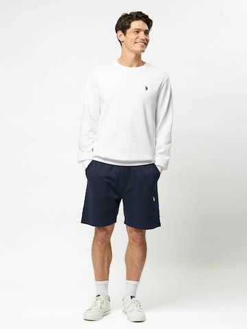 U.S. POLO ASSN. Sweatshirt 'Hugo' i hvid