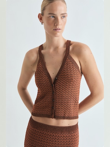 Scalpers Knitted vest in Red