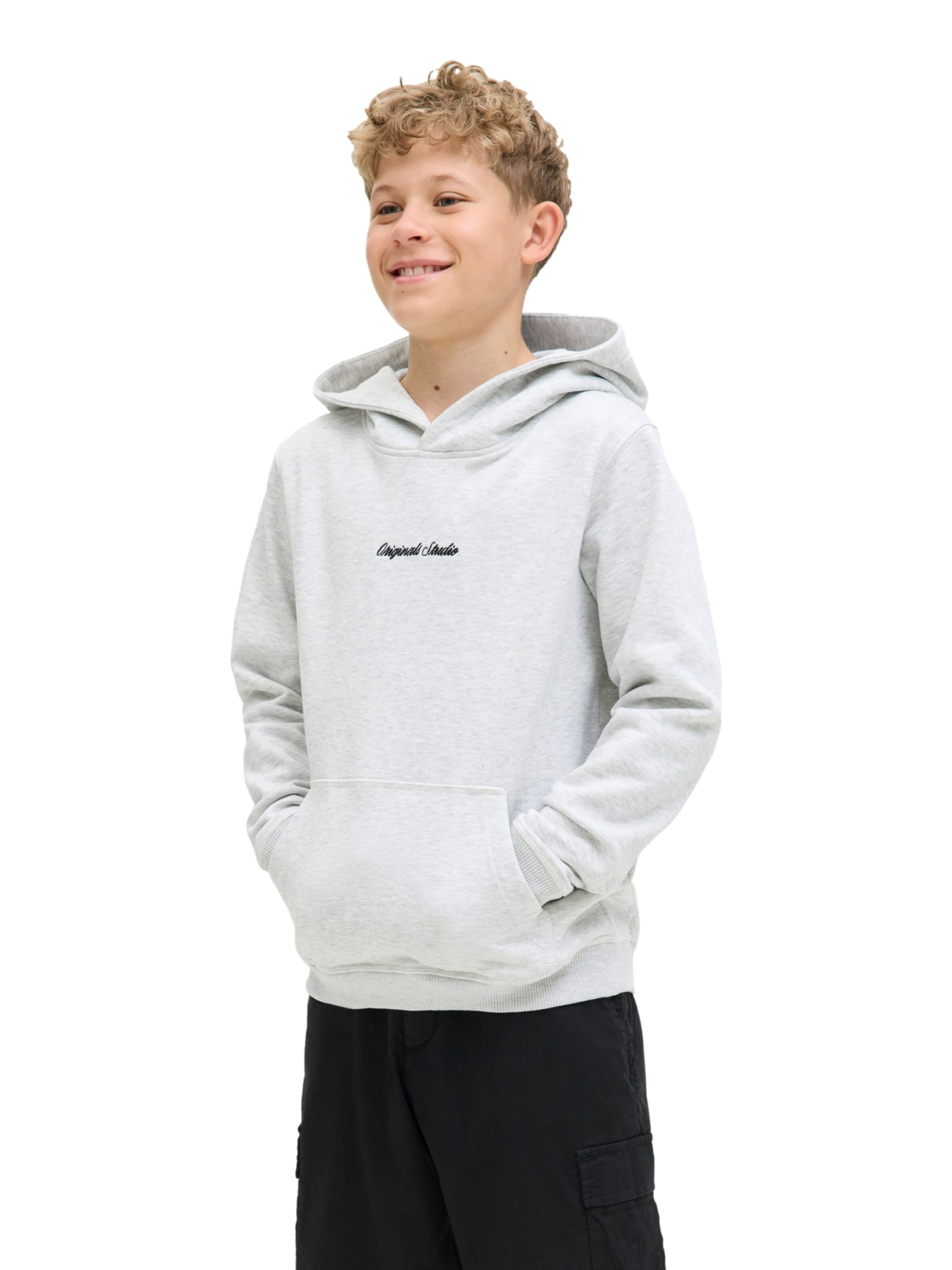 Jack & Jones Junior - Sudadera 'Norrebro' en blanco: frente