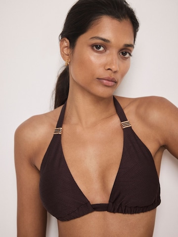 Mint Velvet Triangel Bikinitop in Braun