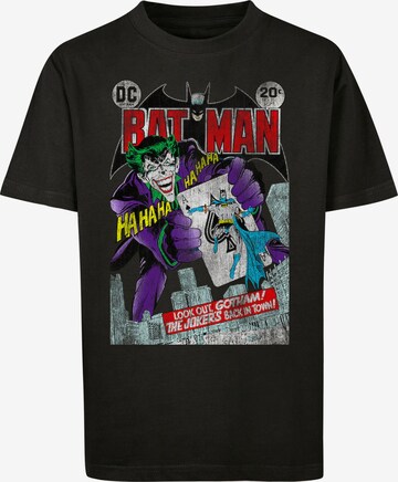 F4NT4STIC Shirt 'Batman Joker Playing Card Cover' in Black: front