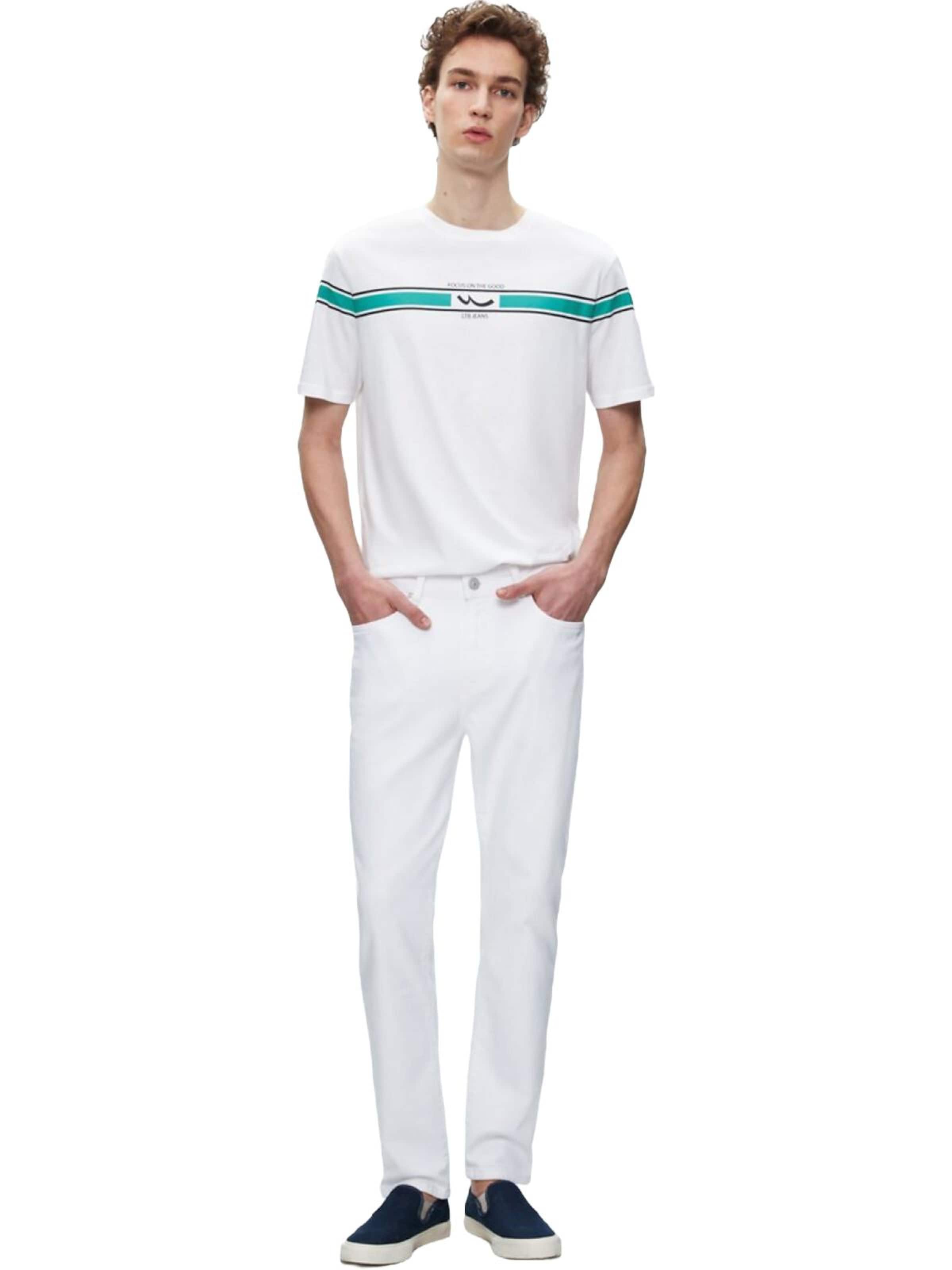 LTB Jeans - Tapered Vaquero 'LTB Jeans Herren Renar Tapered Slim Jeanshose mit mittelhohem Bund' en blanco: frente