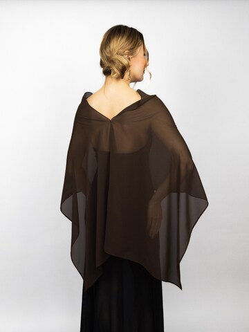 Milanini Atelier - Pañuelo 'Dark Brown Greek-Style Cape | Elegant Evening Wrap' en marrón