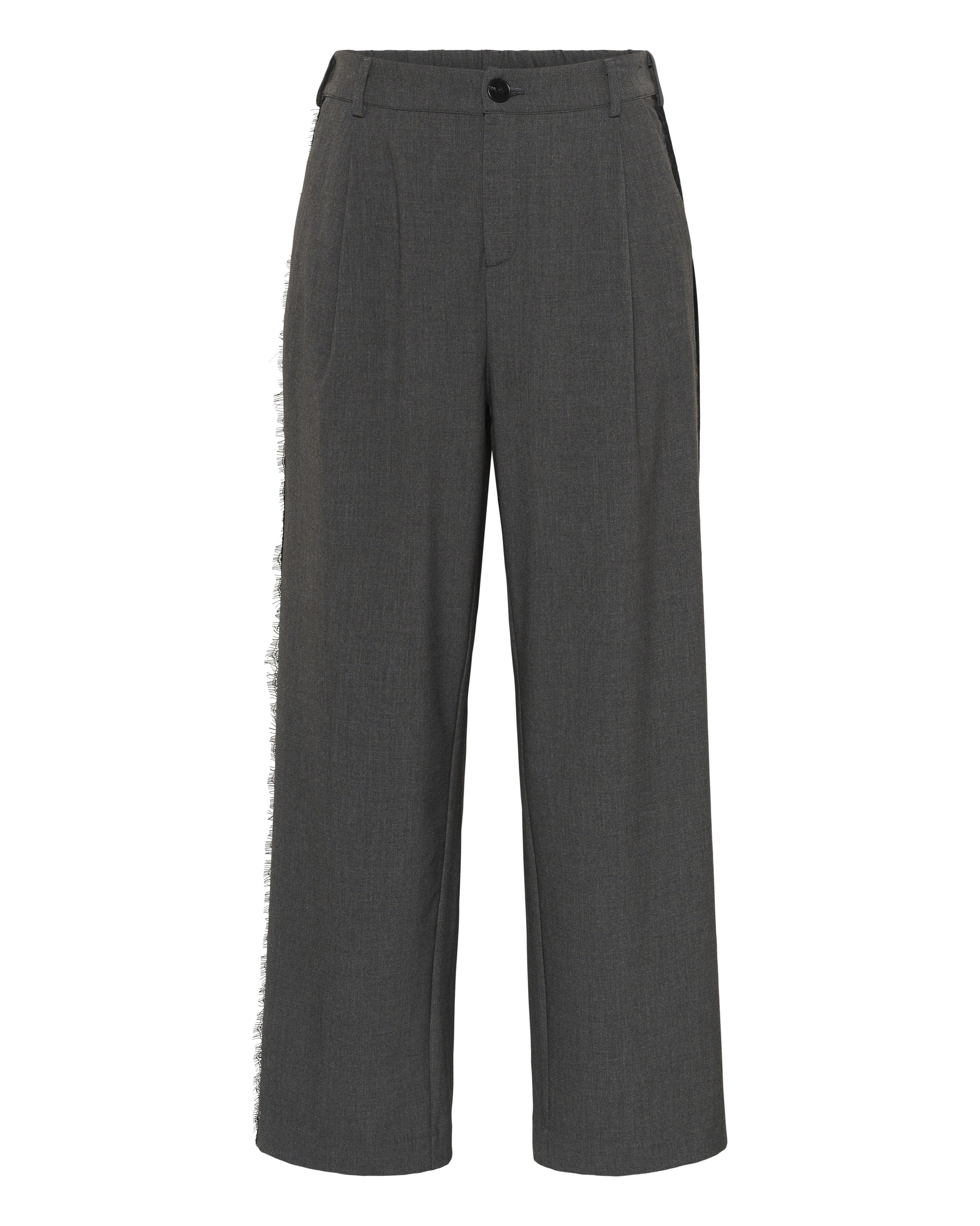KAFFE CURVE Regular Pants in Grey: front