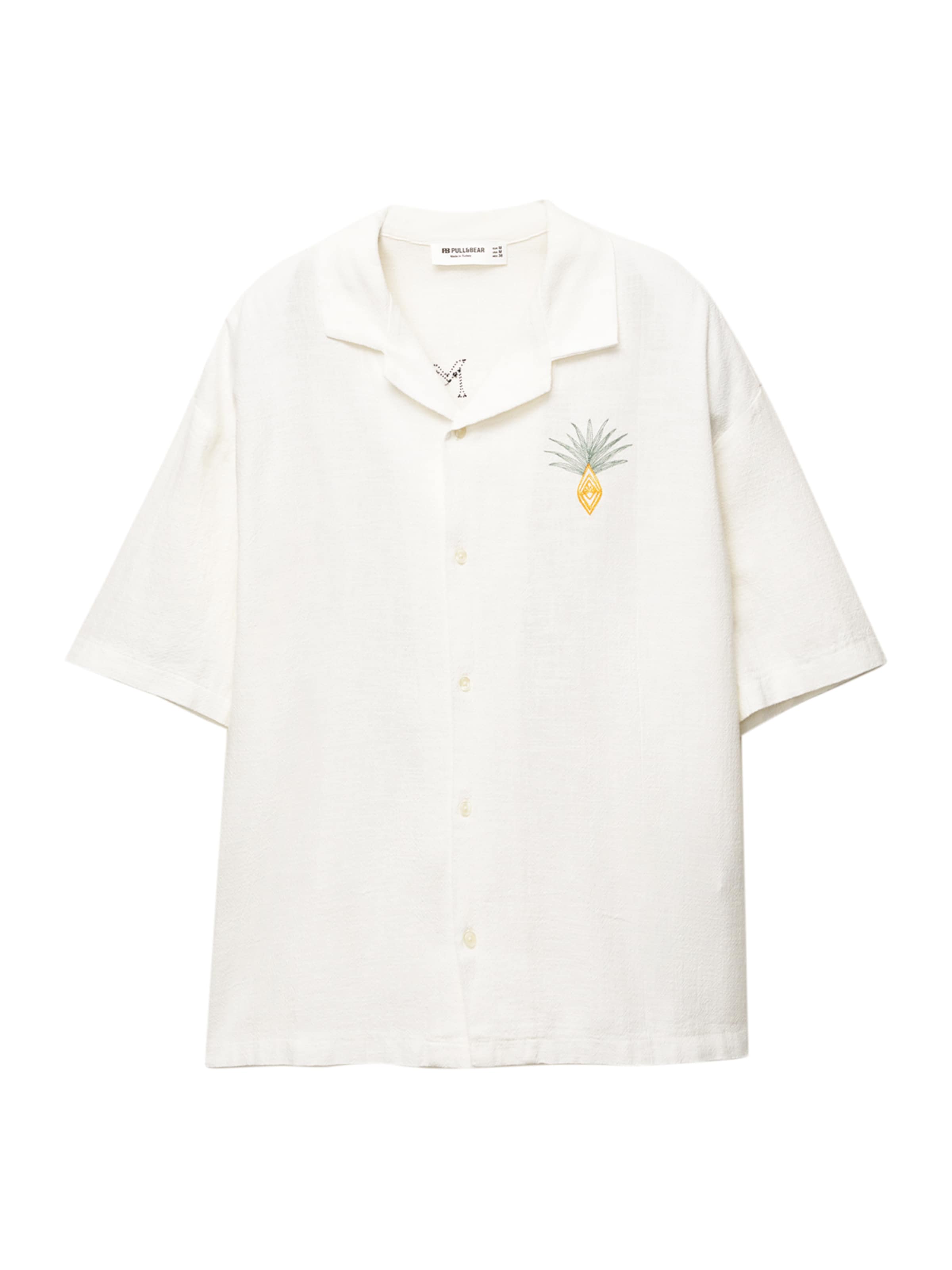 Pull&Bear Comfort Fit Hemd 'SANTA MONICA' in Weiß: Vorderseite