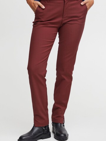 PULZ Jeans Regular Broek 'BINDY' in Rood: voorkant