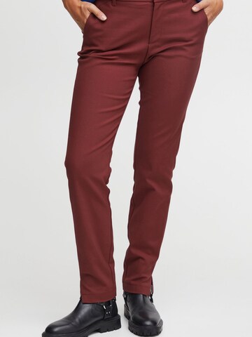 PULZ Jeans Regular Pants 'BINDY' in Red: front