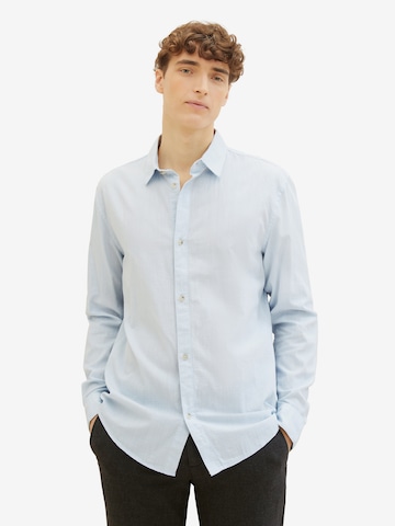 TOM TAILOR DENIM Regular fit Button Up Shirt in Blue