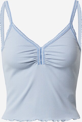 EDITED - Top de punto 'Clara' en azul: frente