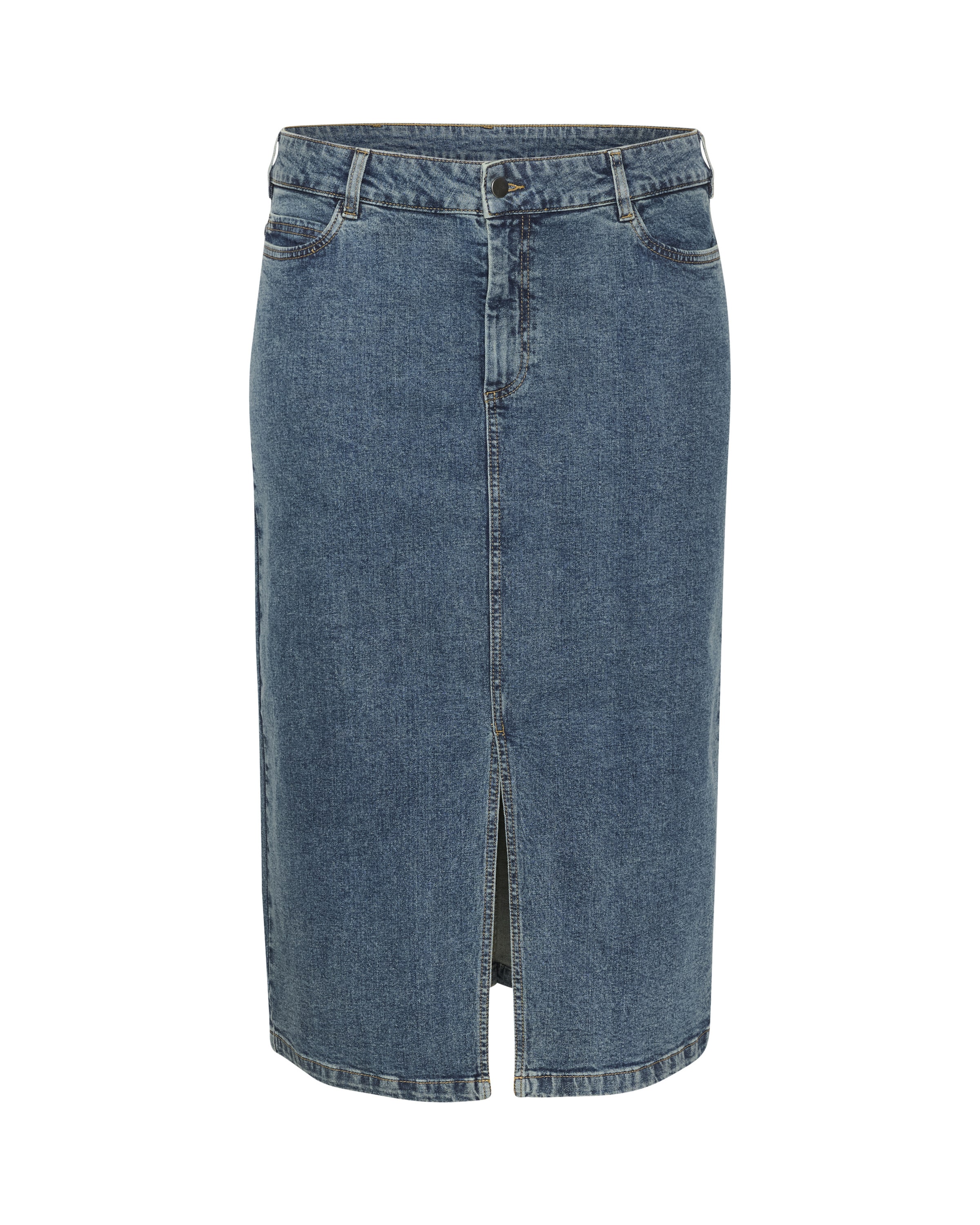 KAFFE CURVE Rok 'Diana' in Blauw: voorkant