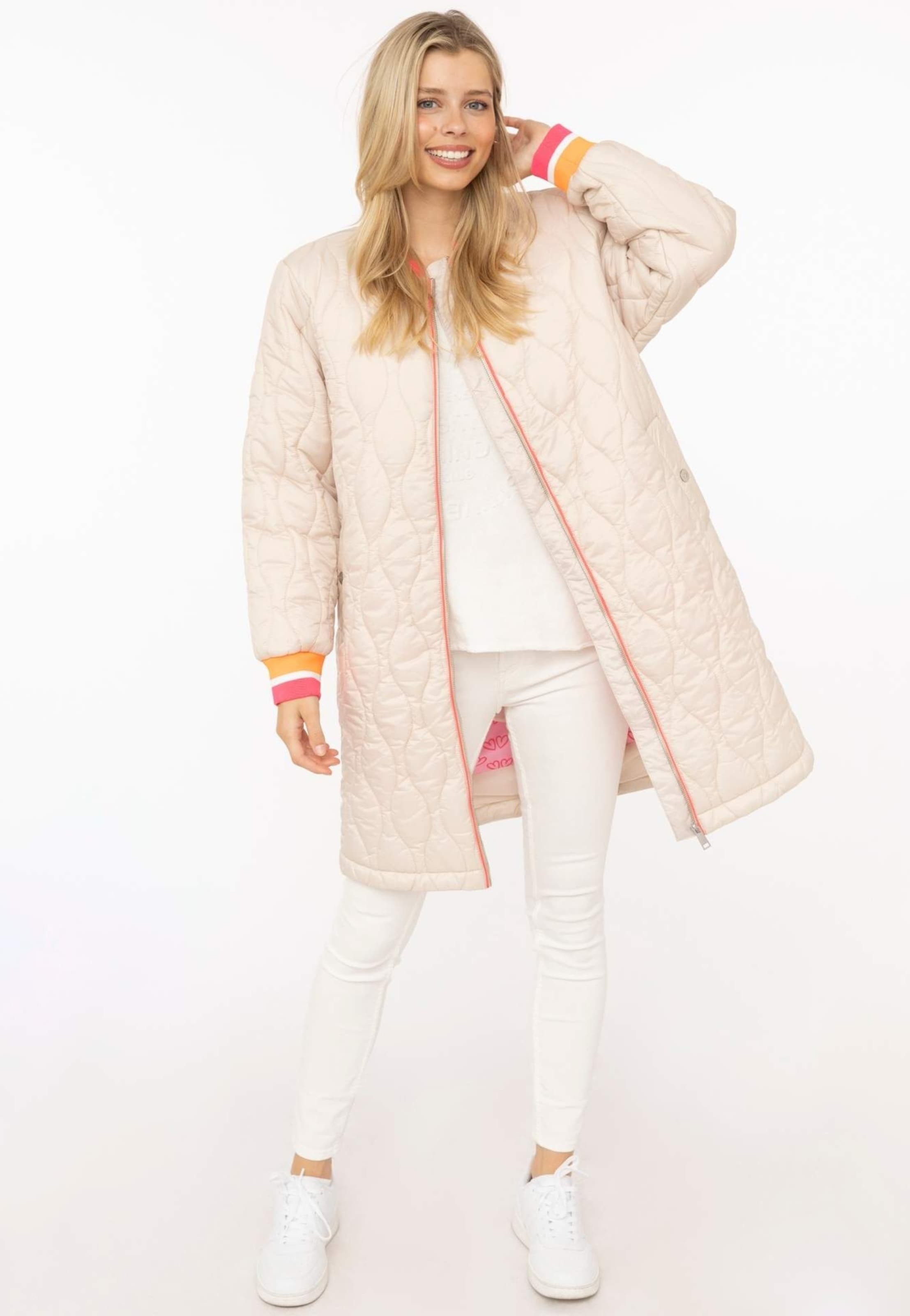 Manteau mi-saison Zwillingsherz en beige : devant