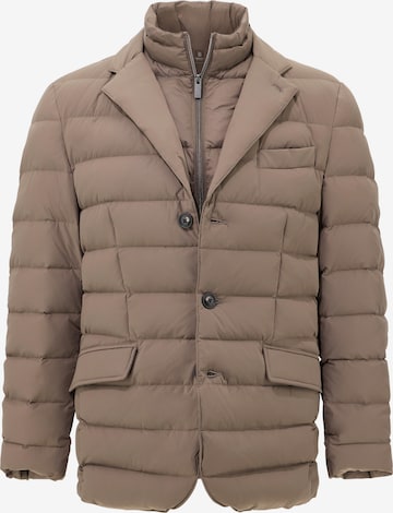 Boggi Milano Winterjas in Grijs: voorkant