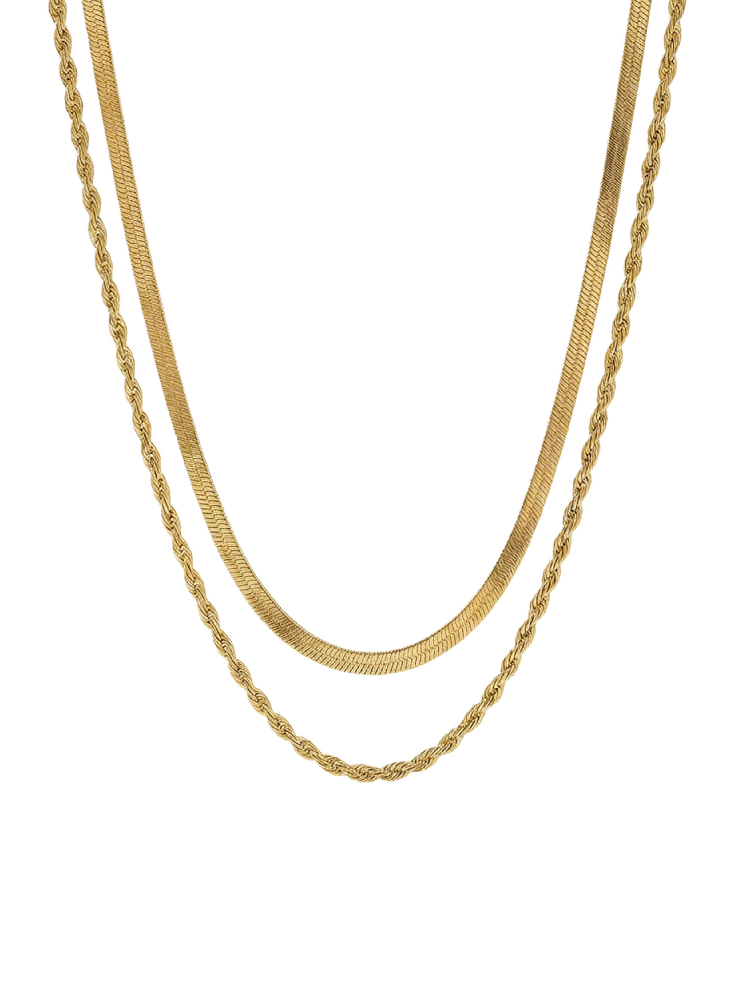 Nemomatheo Necklace 'Rope & Silk' in Gold: front