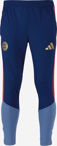 mėlyna ADIDAS PERFORMANCE Prigludęs Sportinės kelnės 'FC Bayern München 26/27': priekis