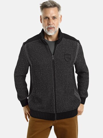 Jan Vanderstorm Knit Cardigan 'Halsten' in Black: front