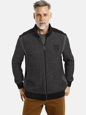 Jan Vanderstorm Knit Cardigan 'Halsten' in Black: front