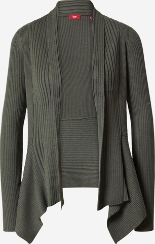 ESPRIT Knit Cardigan in Green: front