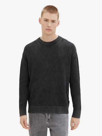 TOM TAILOR DENIM Sweater in Grey: front