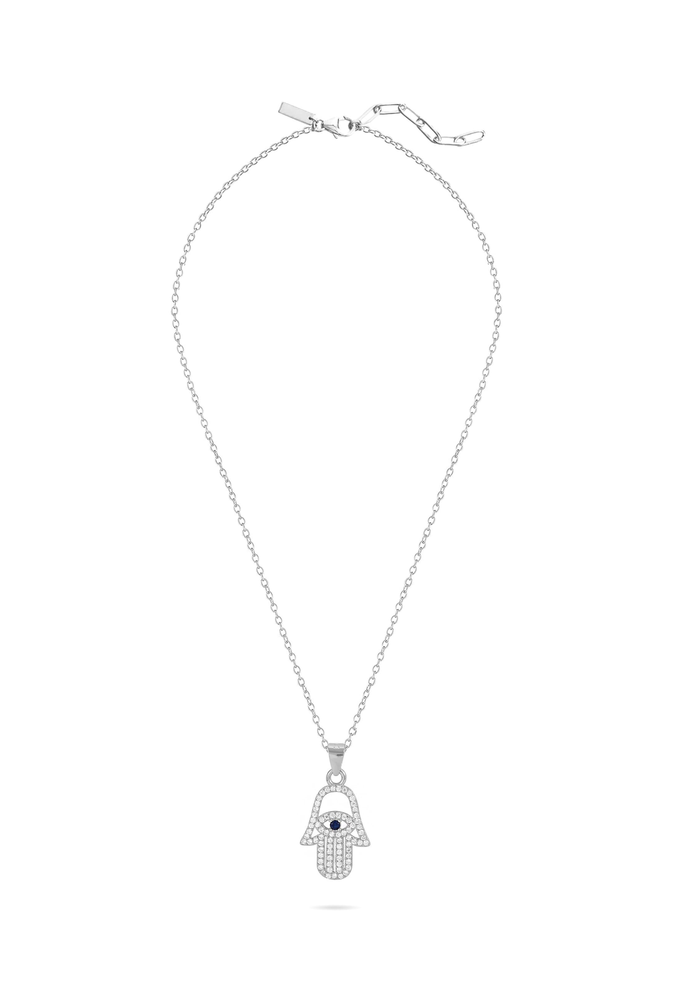 Commen Lines Necklace in Silver: front