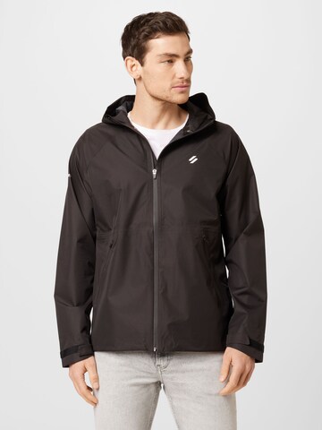 Superdry Weatherproof jacket in Black: front