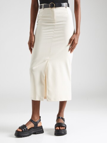 Monki Skirt in Beige: front