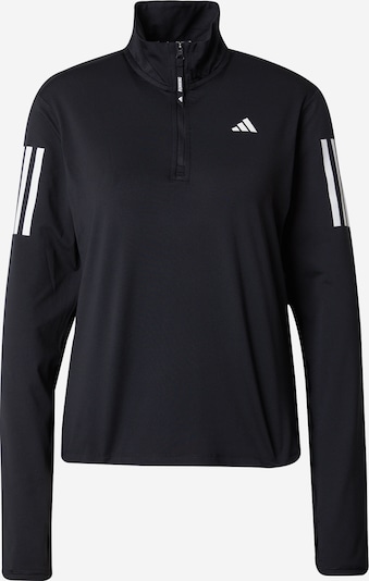 ADIDAS PERFORMANCE Sportsweatshirt 'Own The Run ' in schwarz / weiß, Produktansicht